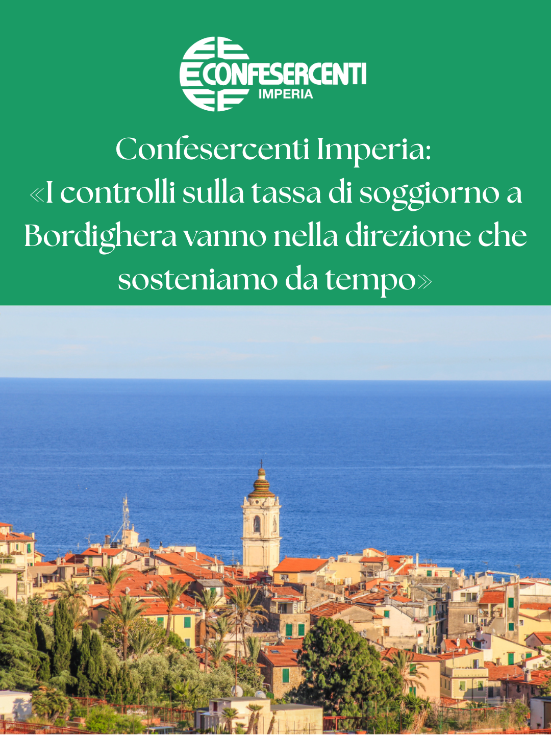 Confesercenti Imperia: «I controlli sulla tassa di soggiorno a Bordighera vanno nella direzione che sosteniamo da tempo»