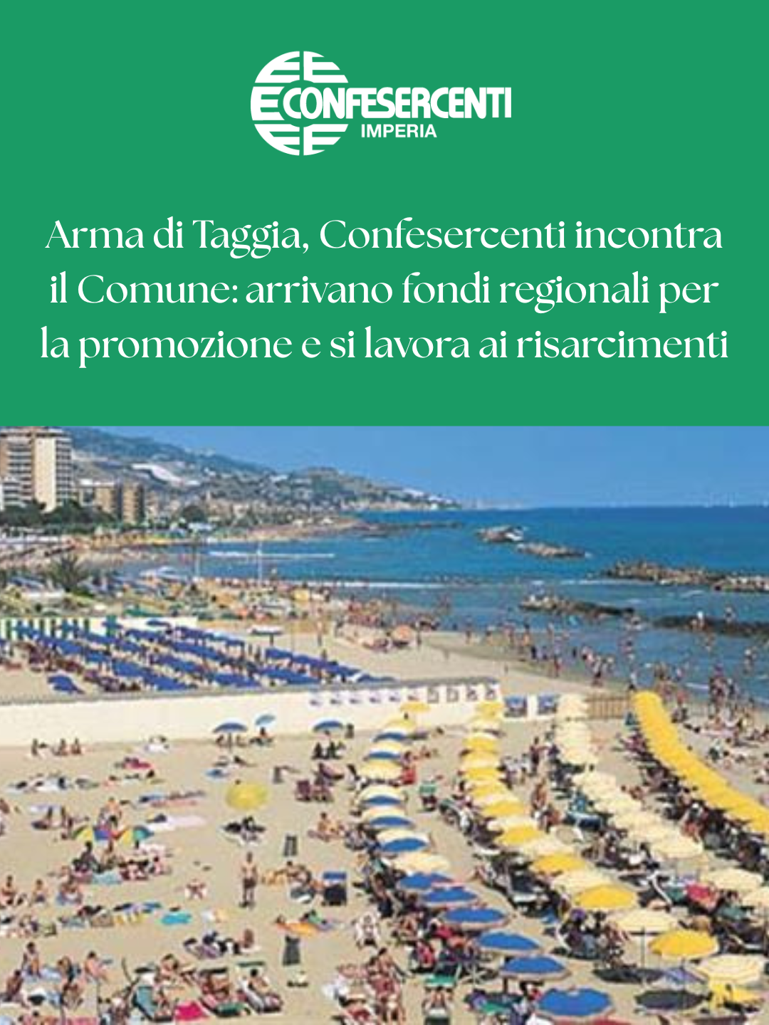 Arma di Taggia, Confesercenti incontra il Comune: arrivano fondi regionali per la promozione e si lavora ai risarcimenti