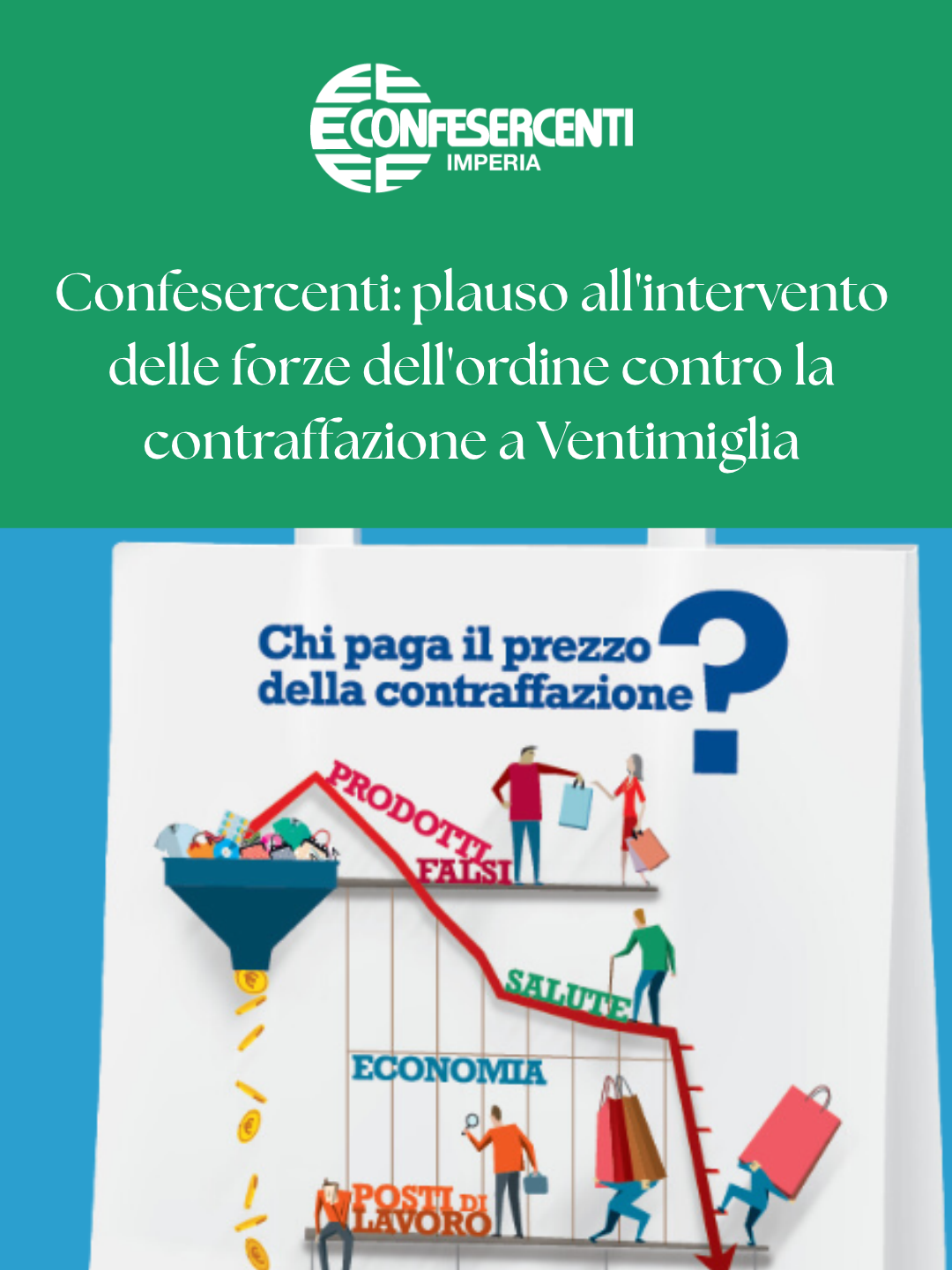 Confesercenti: Plauso all’intervento delle forze dell’ordine contro la contraffazione a Ventimiglia