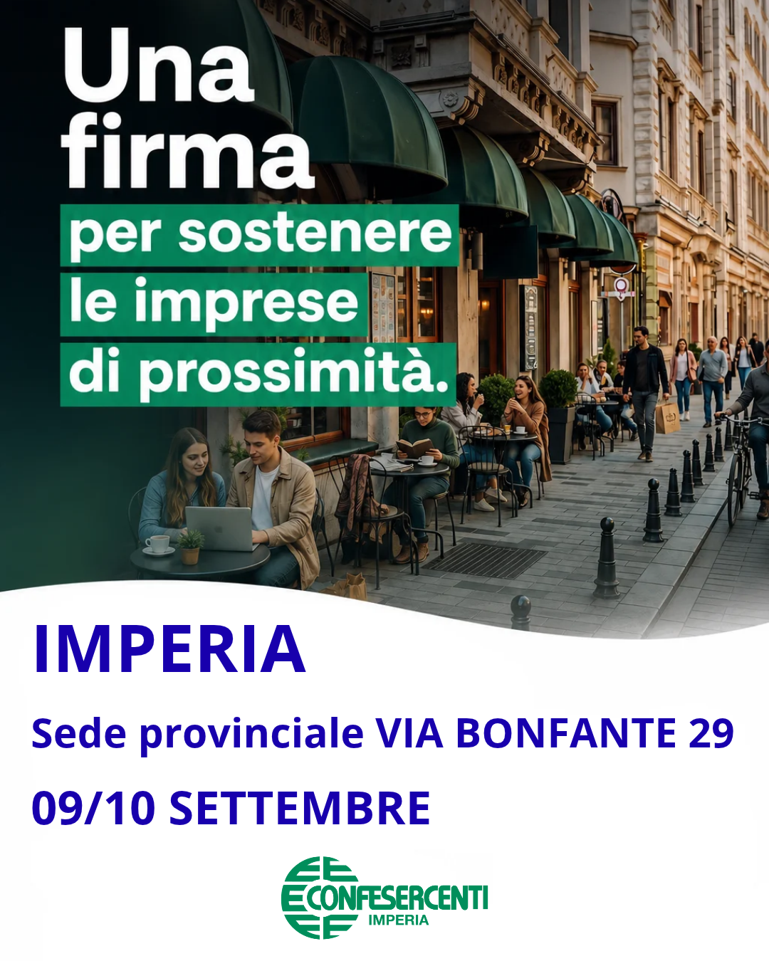 9 e 10 settembre Confesercenti Imperia presenta i conti della desertificazione commerciale