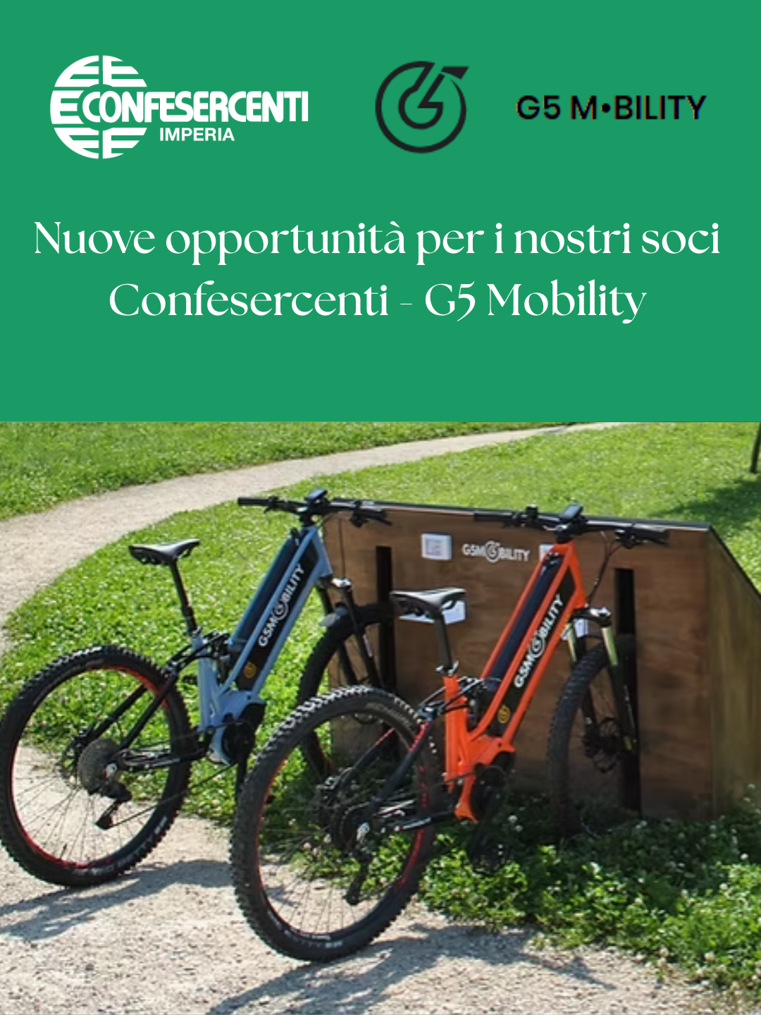 CONFESERCENTI IMPERIA & G5 MOBILITY: INSIEME PER UNA MOBILITÀ PIÙ SOSTENIBILE! 